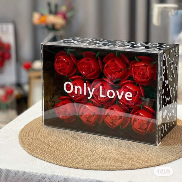 Electrib Rose Building Block Bouquet 0W 0V 0Ah 0km/h 0km 0" Decorative Assembly Gift - Image 4