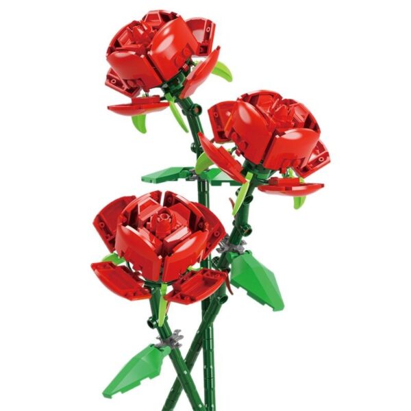 Electrib Rose Building Block Bouquet 0W 0V 0Ah 0km/h 0km 0" Decorative Assembly Gift - Image 5