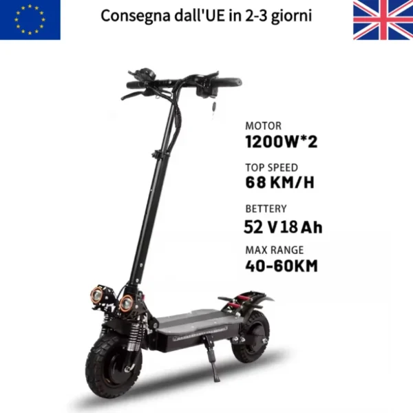 X6PRO Electric Scooter, X6PRO, 2400W, 48V, 21Ah, 68km/h, 60-80km, 10" Two-Wheel Scooter