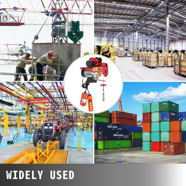 VEVOR 1700LBS/2200LBS Wired Electric Hoist Crane with Trolley Portable Lifter Overhead Winch Effort Elevator for Garage Lifting - Image 2