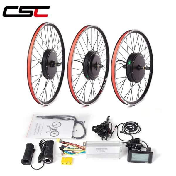 CSC Electric Bike Conversion Kits 36V 250W 350W Front Rear Wheel hub motor 48V 1000W 1500W Electric Bicycle Brushless MTX rim - Image 4