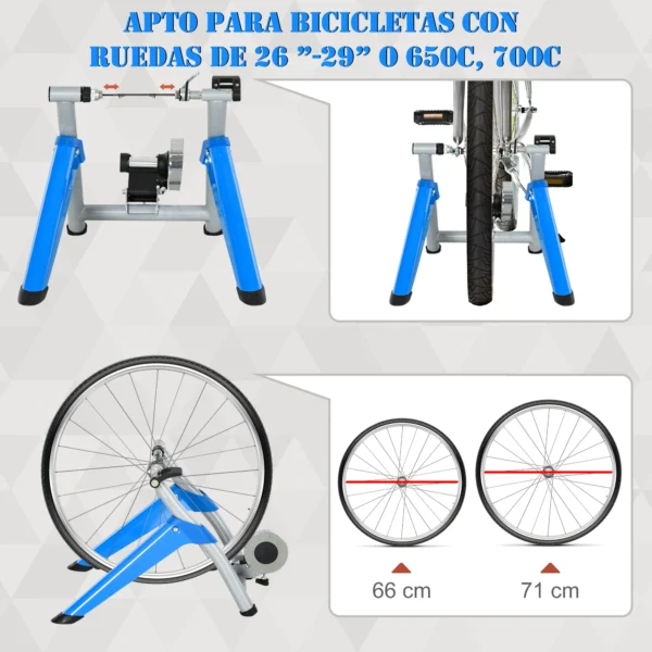 HOMCOM bicycle roller with adjustable resistance 8 levels 77x56x47,5 - Image 4