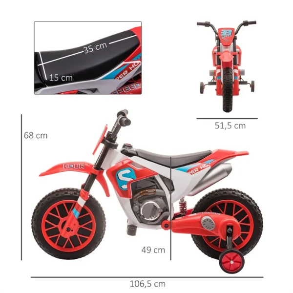 HOMCOM electric motorcycle children + 3 years 12V 2 balance wheels plus 8 km/h - Image 6