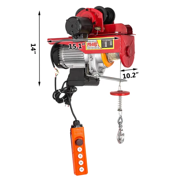 VEVOR 1700LBS/2200LBS Wired Electric Hoist Crane with Trolley Portable Lifter Overhead Winch Effort Elevator for Garage Lifting - Image 6