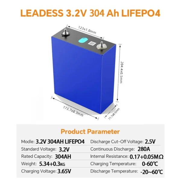 GaiaRay LF304 304Ah 3.2V LiFePO4 Battery Cells – Bild 4