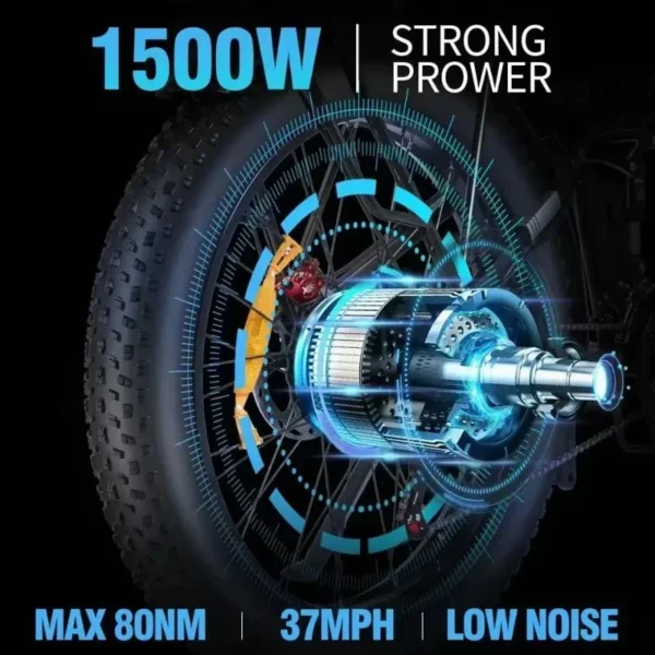 Ridstar H26 PRO 250W 48V 23Ah 60km 26" Foldable Electric Bike - Image 3