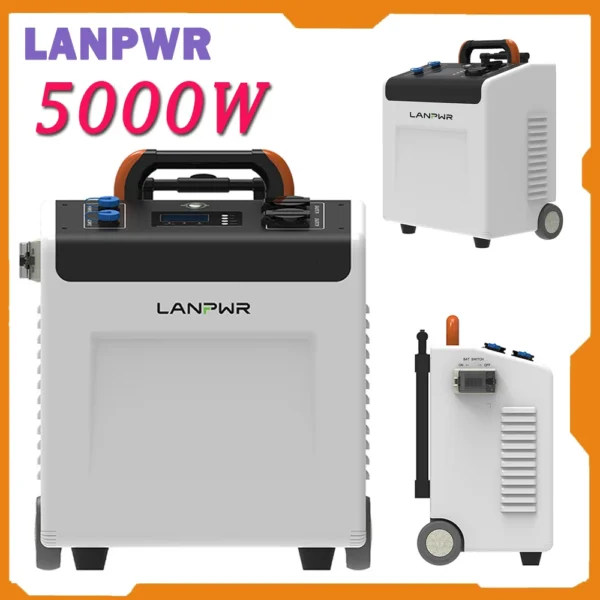 LANPWR UBird XN PLUS 50E Solar Power Station 5000W 5120Wh Solar Generator LiFePO4 Battery Off-Grid Inverter