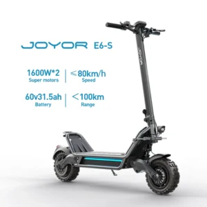 JOYOR E6-S Electric Scooter 80km/h 72V 31.5Ah Battery 100km Range 3200W Dual Powerful Motor 11inch Vacuum Tire Foldable Escooter