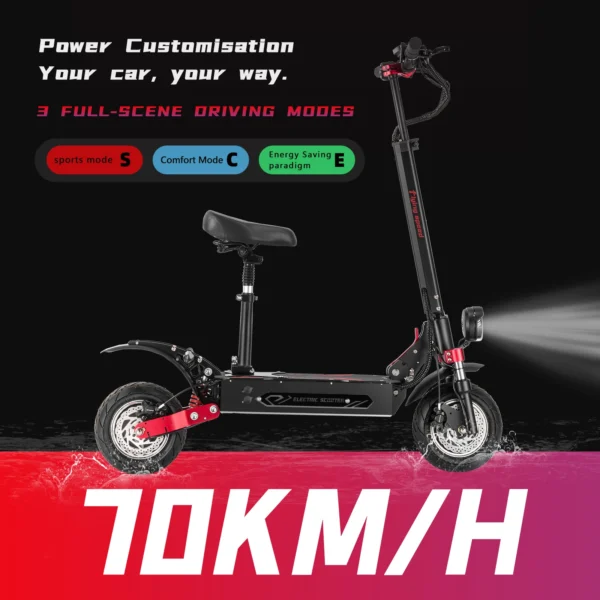 BOYUEDA Q7Pro Max Electric Scooter 3200W Dual Motor 52V28AH 110KM Long Mileage 70KM/H 10"Tire NFC App Control Foldable E-Scooter - Image 4