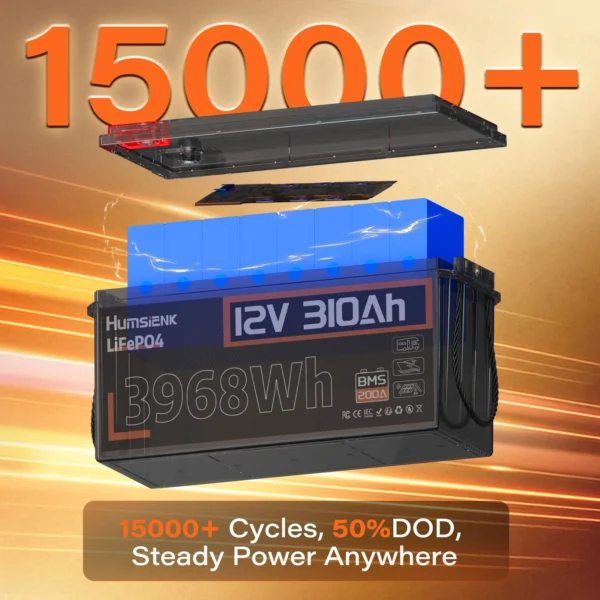 Humsienk 310Ah 12V LiFePO4 Battery – Bild 4