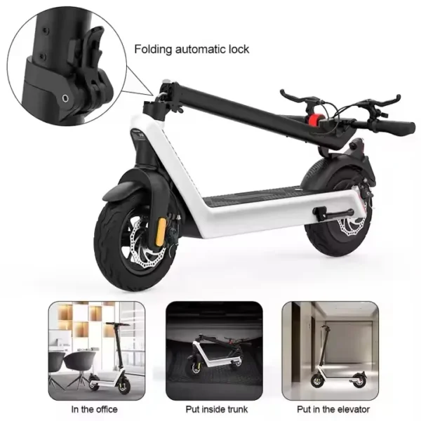 Kixin X9plus 550W 36V 15.6Ah 40km/h 70km 10" Two-wheel Electric Scooter - Image 4