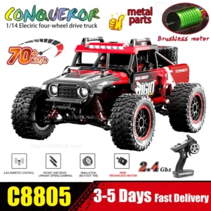 Wltoys C8805 1:14 RC Car 4WD Brushless Electric 70km/h High Speed Off-Road 2.4G Remote Control Cars Drift Monster Truck For Kids
