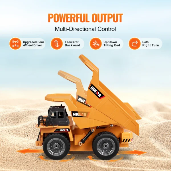 VEVOR RC Car Children Toys Remote Control Dump Truck Toys 9-Channel with Batteries for Toddlers Boys Electric Car Kids Toys Gift - Image 3