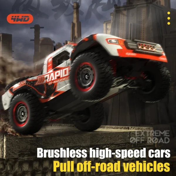 Q130 1:14 70KM/H 4WD RC Car With Light Brushless Motor Remote Control Cars High Speed Drift Monster Truck Toys for Adults Kids - Image 5