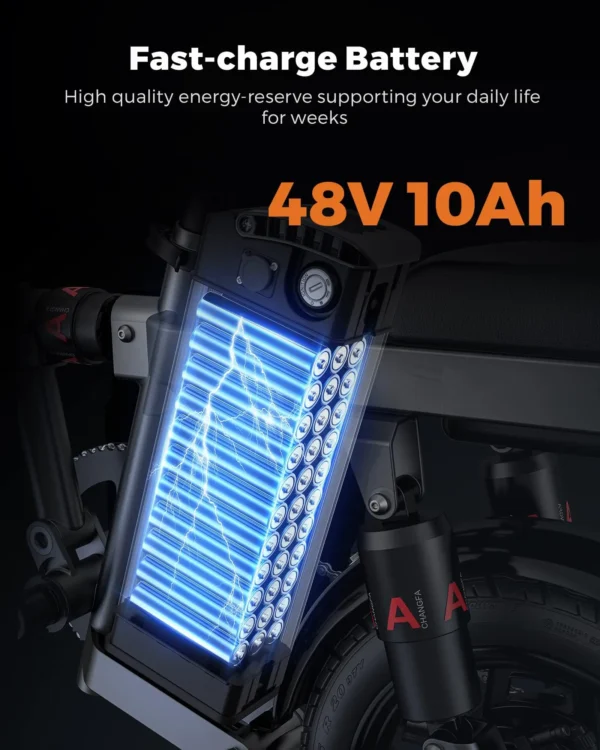 ENGWE T14 350W 48V 10Ah 60km 14" Mini Type Electric Bike - Image 4