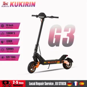 KuKirin G3 Electric Scooter Peak 1450W Motor 63km Max Range 52V 18Ah 52KM/H Speed Touchable Display Control Off-road EScooter