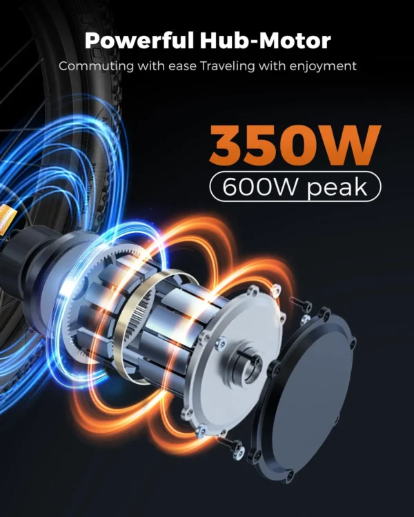 ENGWE T14 350W 48V 10Ah 60km 14" Mini Type Electric Bike - Image 5