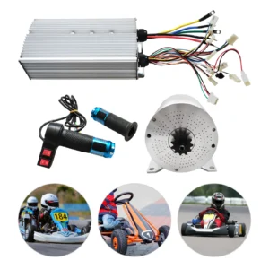 Brushless DC Motor Kits, 72V 3000W BLDC Motor Kit w/Controller+Throttle+Keylock, Brushless Motor Scooter Motorcycle Engine Ebike