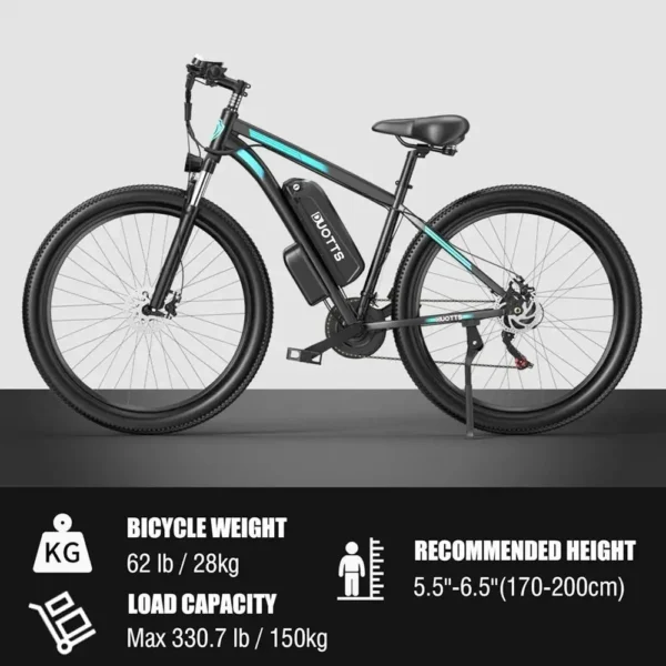 DUOTTS C29 Adult Electric Bike 50km/h 750W Mountain Bikes With Rear Rack 48V 15Ah Battery Electric Road Bikes Electric Bicycle - Image 5