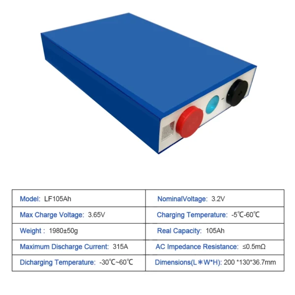 Gaiary EVE 3.2V 105AH Battery Cells - Image 2