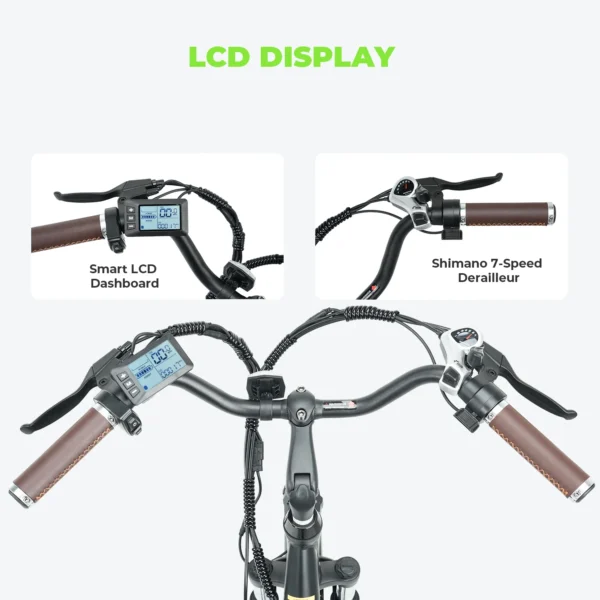 isinwheel U2 500W 36V 13Ah 30-50km/h >60km 26" City Commuter Electric Bicycle - Image 2