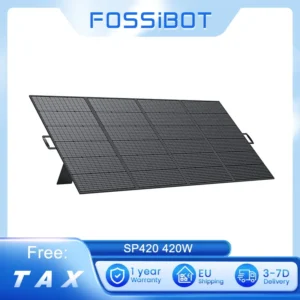 FOSSiBOT SP420 420W Portable Foldable Solar Panel, 23.4% Conversion Efficiency, IP67 Waterproof, Durable, Scratch-resistant