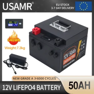 USAMR 50Ah 12V LiFePO4 Battery