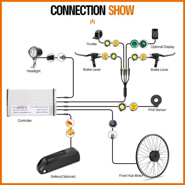 BAFANG 48V Rear Hub Motor Conversion Kit 500W 750W Wheel Electric BIke Engine 19.2Ah 20Ah Battery For 26" 27.5" 29" Disc Brake - Image 4