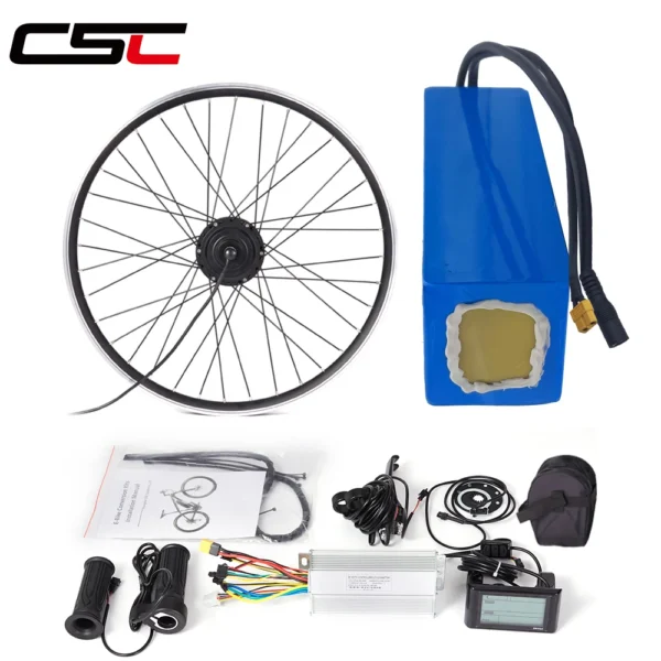 CSC e-bike Conversion Kit and 36V 10.4AH battery Front Rear Wheel motor 36V 250W 350W 500W MTX rim FOR electric bike