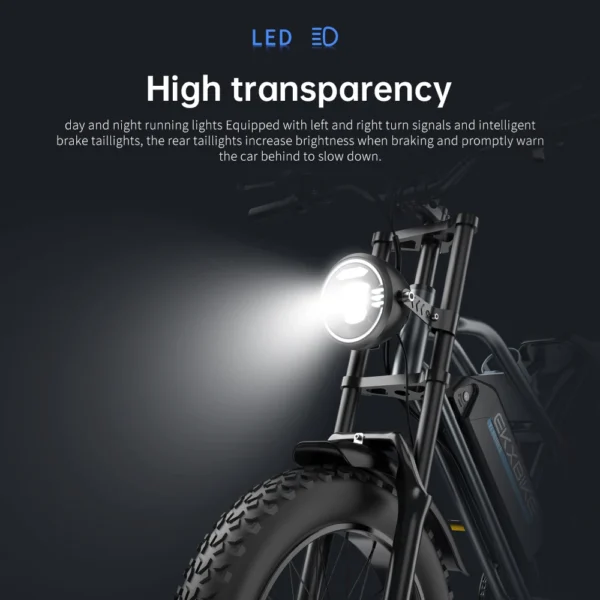 EKXBIKE T1 1000W 48V 20Ah 50km/h 100km 20" Electric Motorcycle - Image 6
