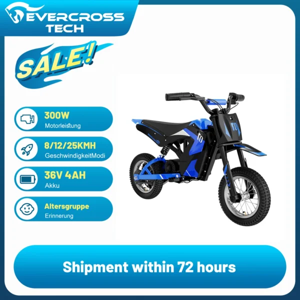 EVERCROSS TECH EV12M 300W 25 km/h 15 km,12" Children Electric Motorbike