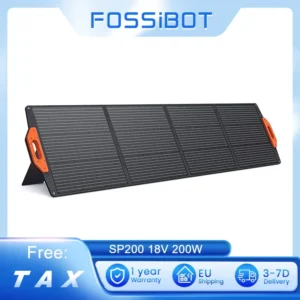 FOSSiBOT SP200 18V 200W Foldable Solar Panel, 23.4% High Efficiency Monocrystalline Solar Cells, for Power Station MPPT IP67
