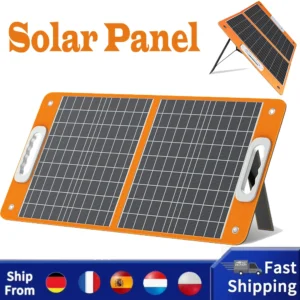 Flashfish TSP18V 60W Foldable Solar Panel Portable Solar Charger with DC Outputs 2 USB Outputs