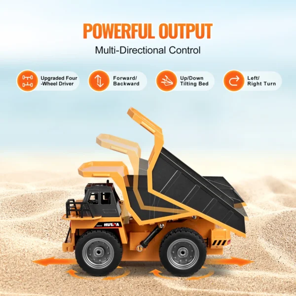 VEVOR 1:18 RC Dump Truck Car Engineering Vehicle Forklift Heavy Excavator Remote Control Car Toys for Boys Children's Gifts - Image 3