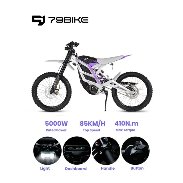 79BIKE Falcon Pro 5000W 72V 35AH Electric Motorcycle - Image 3