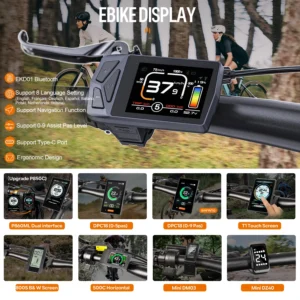 [ON SALE ] eBIKE Display For BAFANG Mid Motor Kit Hub Motor Kit DPC18 500C P860ML DZ40 EKD01 Bluetooth Computer UART Protocol