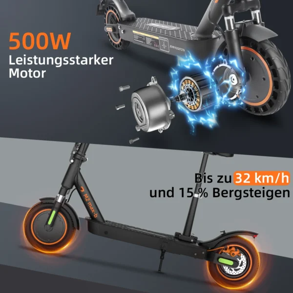 HONEYWHALE M2 Max-B Electric Scooter With Seat 350W Motor 32Km Max Range 32Km/H Max Speed Foldable Escooter Adult 12.5Ah Battery - Image 3