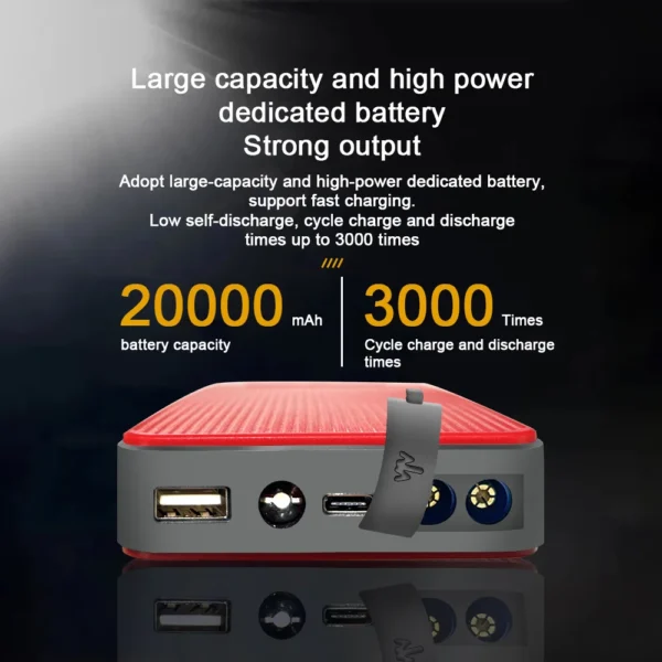 GKFLY 800A 12V Car Jump Starter Power Bank Portable Car Battery Booster ChargerStarting Device Auto Emergency Start-up Lighting - Image 4