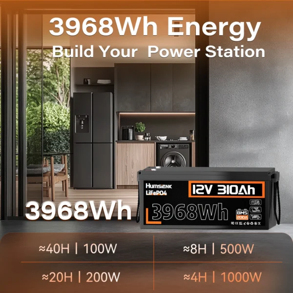 Humsienk 310Ah 12V LiFePO4 Battery – Bild 5
