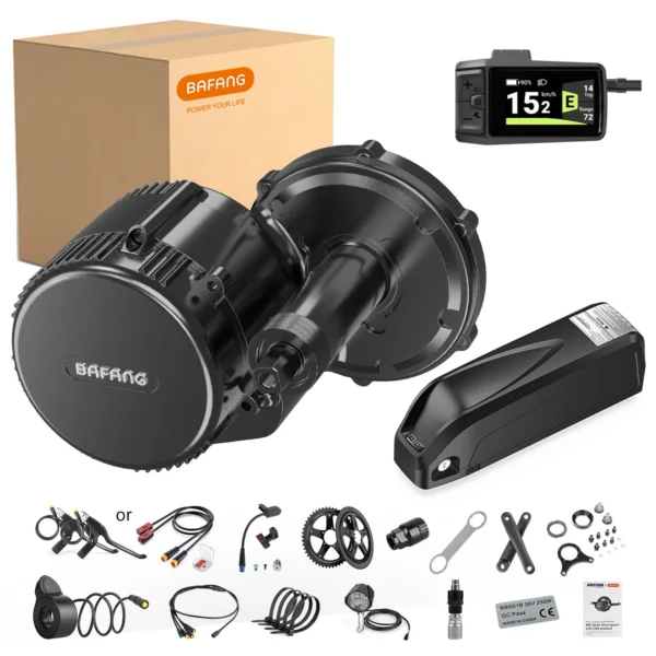 Bafang 48V 750W BBS02B BBS02 Mid Drive Motor 8Fun Motor Electric Bike Ebike Conversion Kit With 48V20AH 52V20AH Lithium Battery