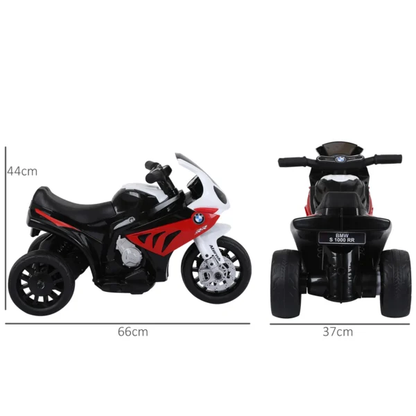 HOMCOM Moto Eléctrica para Niños de 18-36 Meses 66x37x44 cm Rojo - Image 3