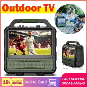Monster VMay Portable Outdoor TV With TV Tuner Antenna 15.6 '1080P Screen 60W Audio 12V/9A Built-in recharged Battery