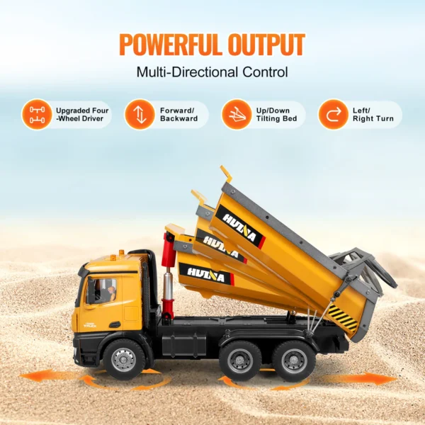 VEVOR RC Excavator Dumper Car Remote Control Engineering Vehicle Crawler Truck Bulldozer Toys for Boys Kids Christmas Gifts - Image 3