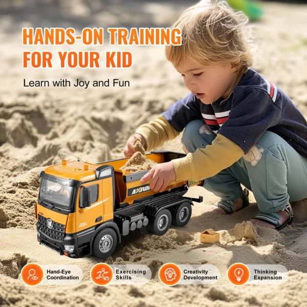 VEVOR RC Excavator Dumper Car Remote Control Engineering Vehicle Crawler Truck Bulldozer Toys for Boys Kids Christmas Gifts - Image 6