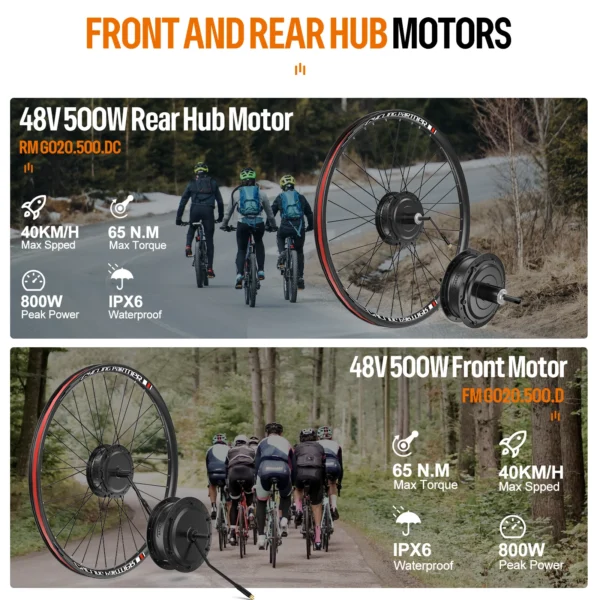 Bafang Wheel Hub Motor 36V 48V 1000W 750W 500W 350W 250W Conversion Kits 20-29 Inch 700C Rear Front Drive Engine eBike Kit - Kuva 3