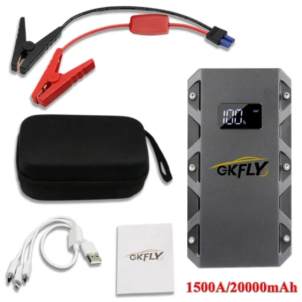 12V Car Jump Starter 1500A / 2000A Portable Charger Car Booster Auto Starting Device Emergency Car Battery Starter - Image 6