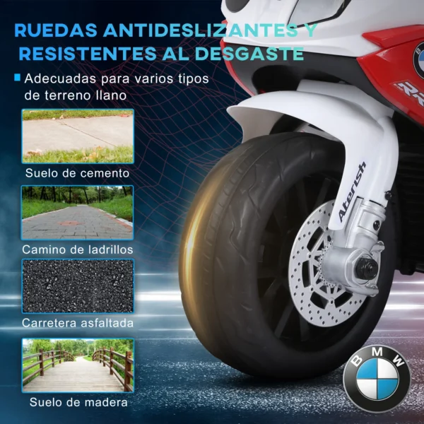 HOMCOM Moto Eléctrica para Niños de 18-36 Meses 66x37x44 cm Rojo - Image 6