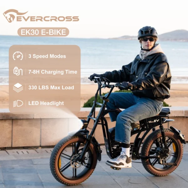 EVERCROSS EK30 250W 48V 15Ah 25km/h 100km 20" Standard Electric Bike - Image 2
