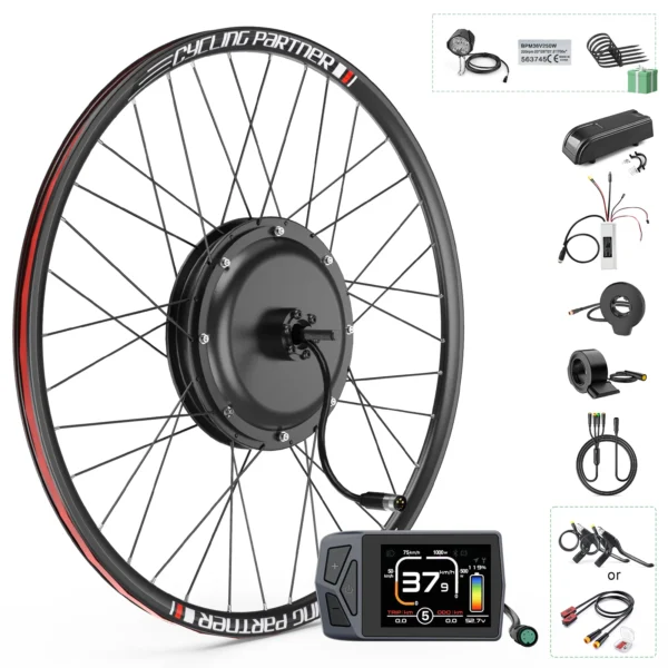 48V1000W Hub Motor kit Ebike Conversion Kit Brushless Gearless Ebike Motor Electric Bike Kit for Adult City Bike Mountain Bike
