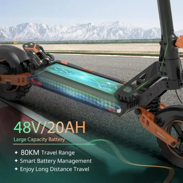 KuKirin G2 MAX Adult Electric Scooter 48V20.8Ah Battery Peak 1200W Motor 55KM/H Speed 80KM Max Range 10"Tires Foldable E-Scooter - Image 5